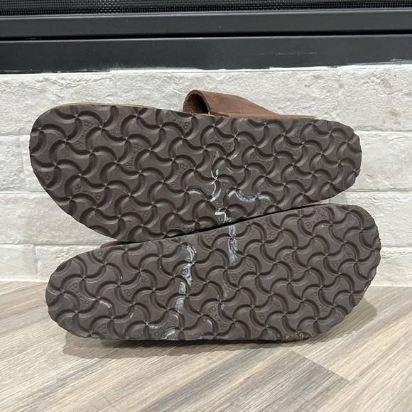 Birkenstock Sandals Size 39 Suede Leather Thong Sandal Brown Made in Germany - Picture 3 of 5